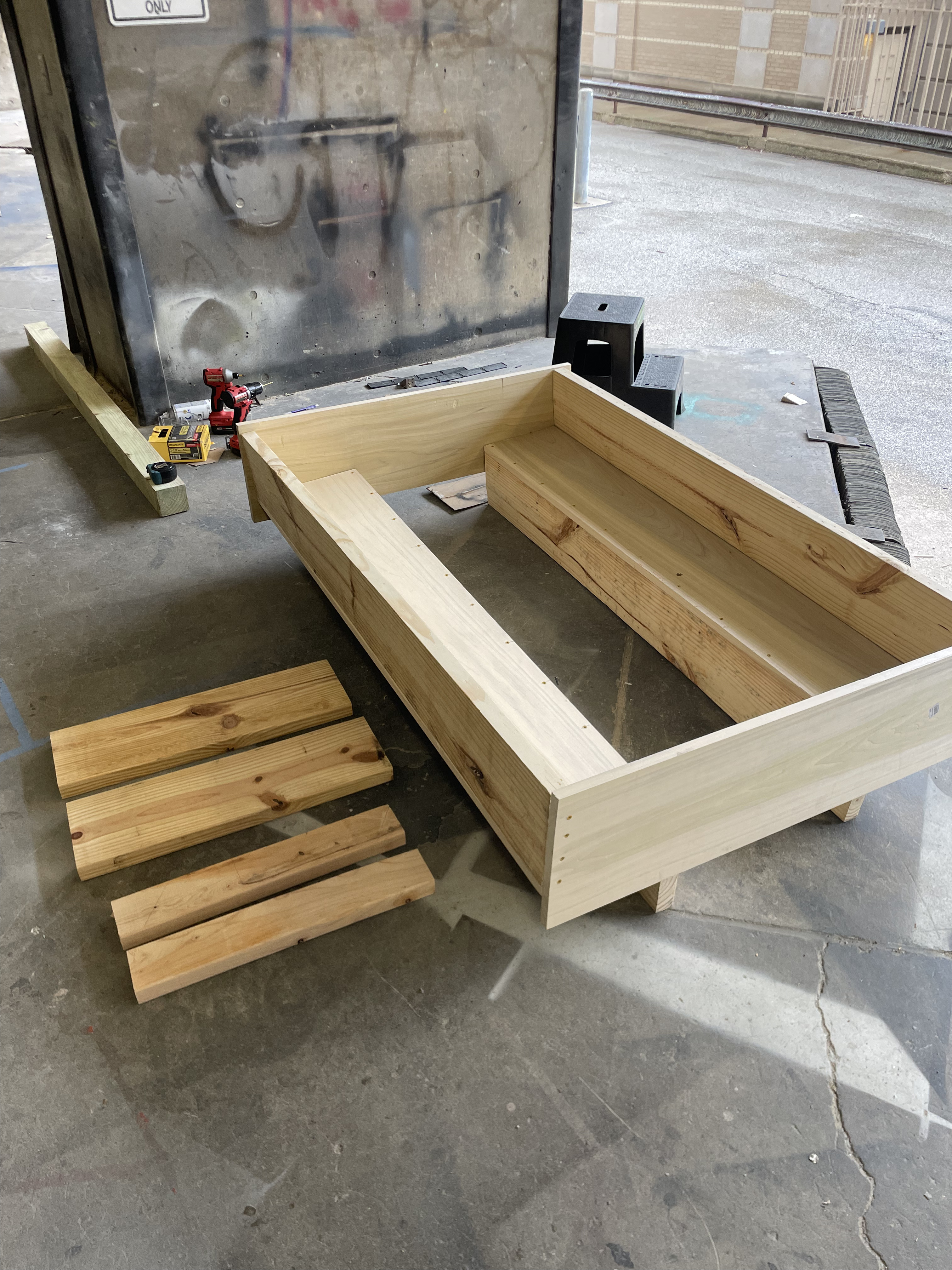 Garden bed construction process