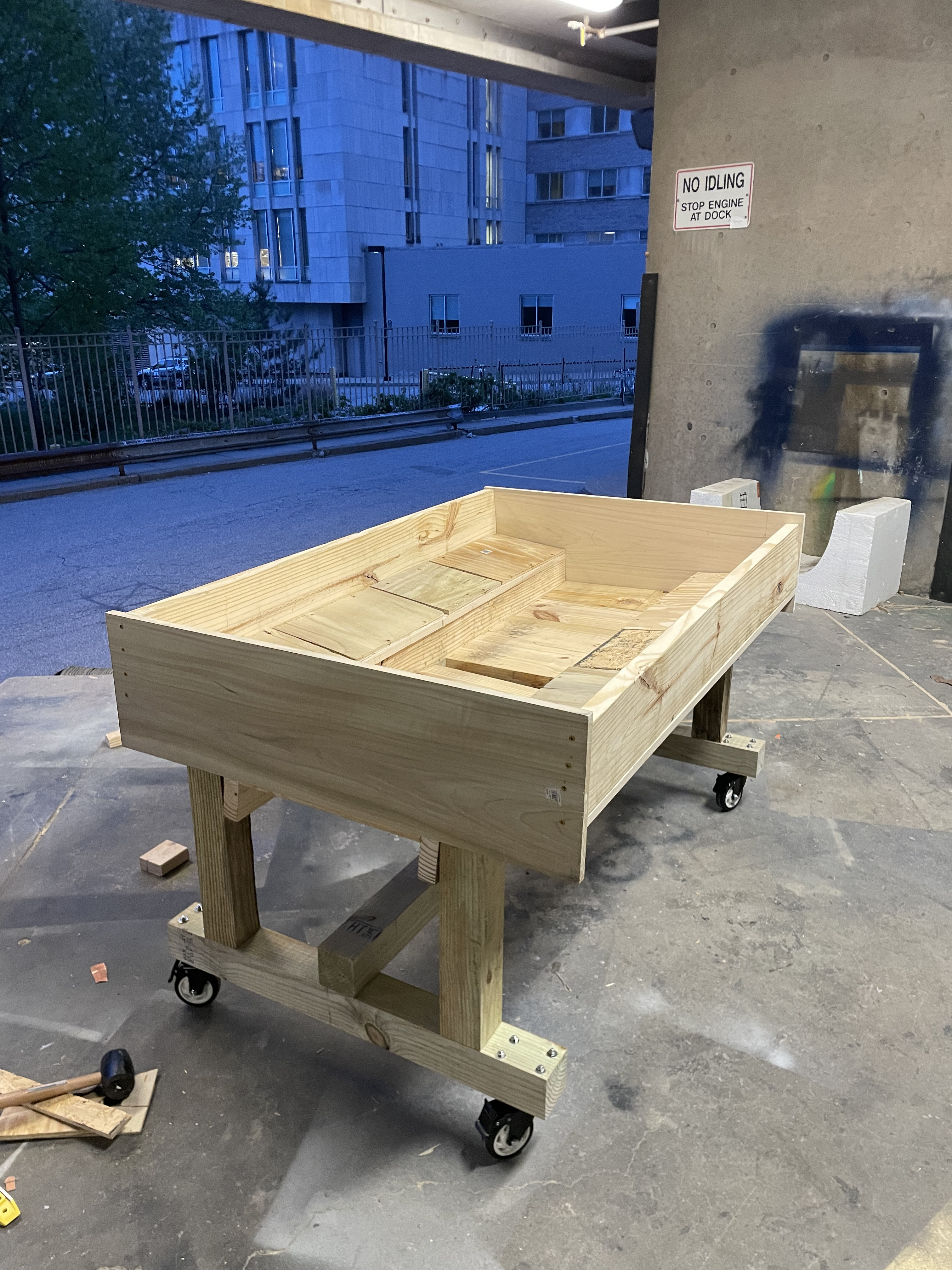 Garden bed construction process