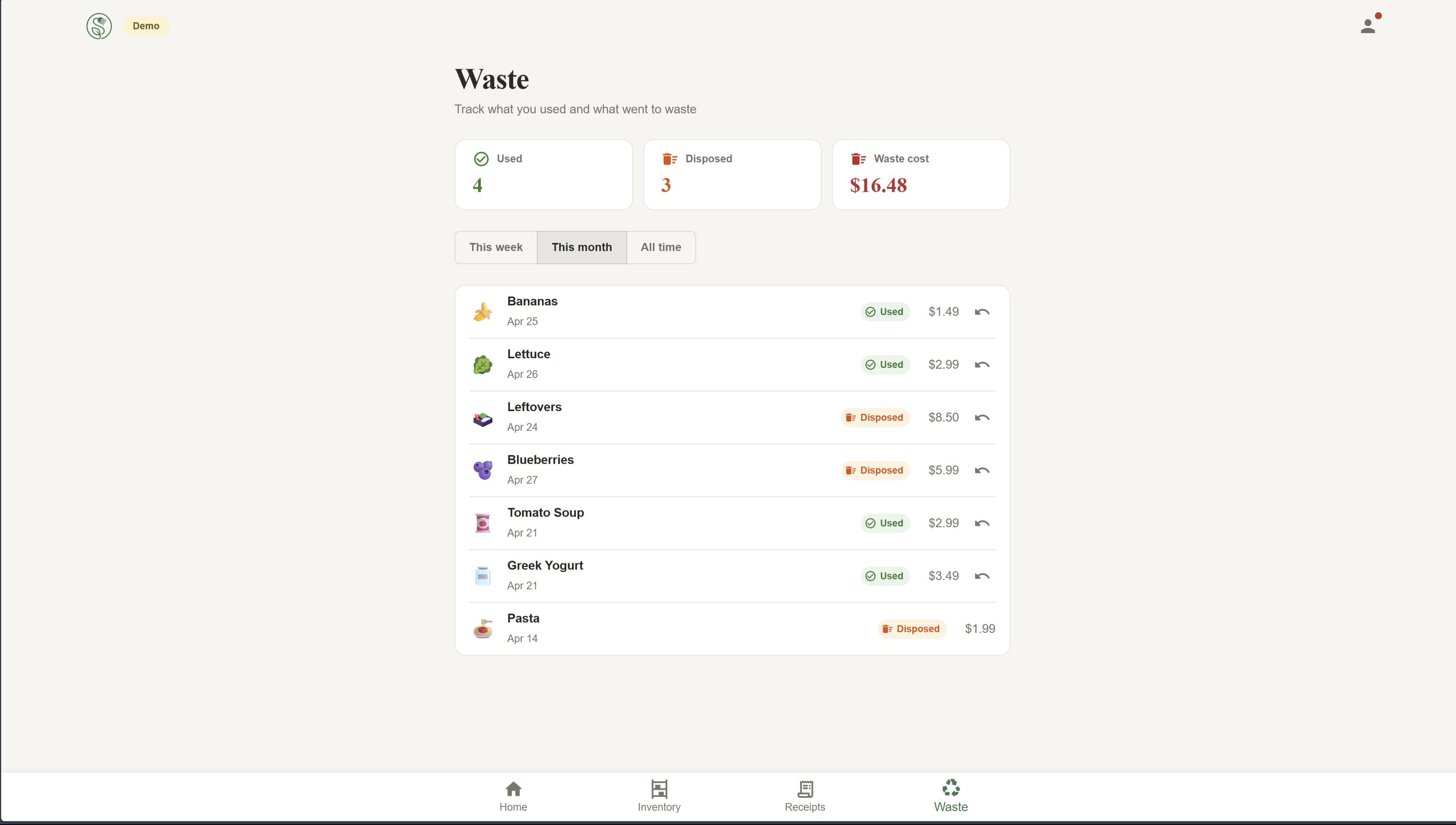 ScrapSavor waste tracker